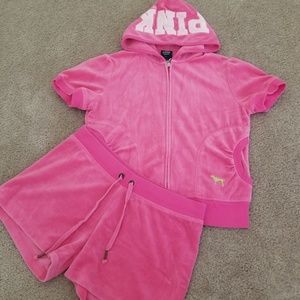 Pink Team Velour Tracksuit
